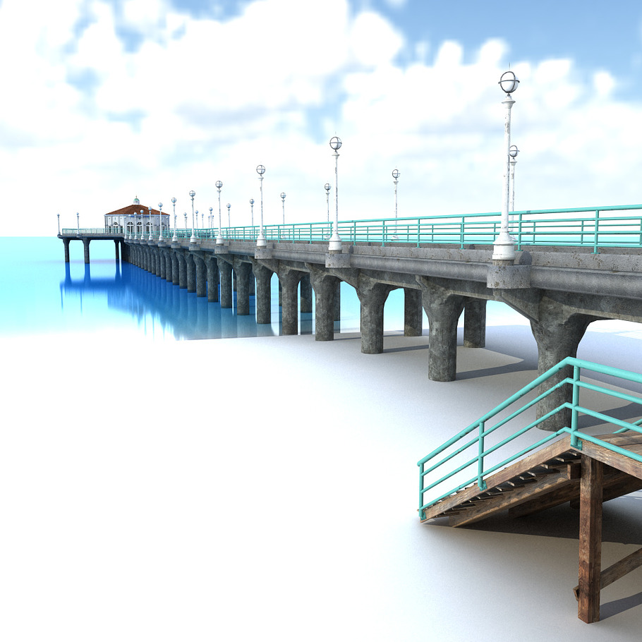 Manhattan Beach Pier in Architecture - product preview 4