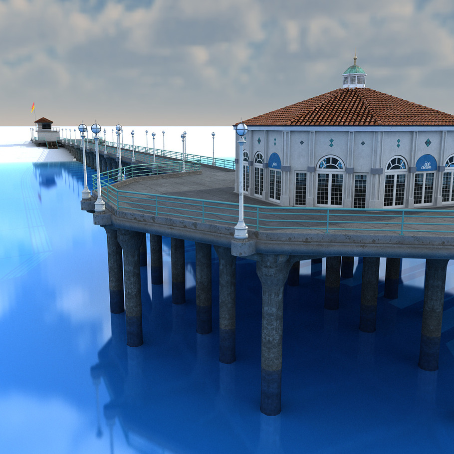Manhattan Beach Pier in Architecture - product preview 6