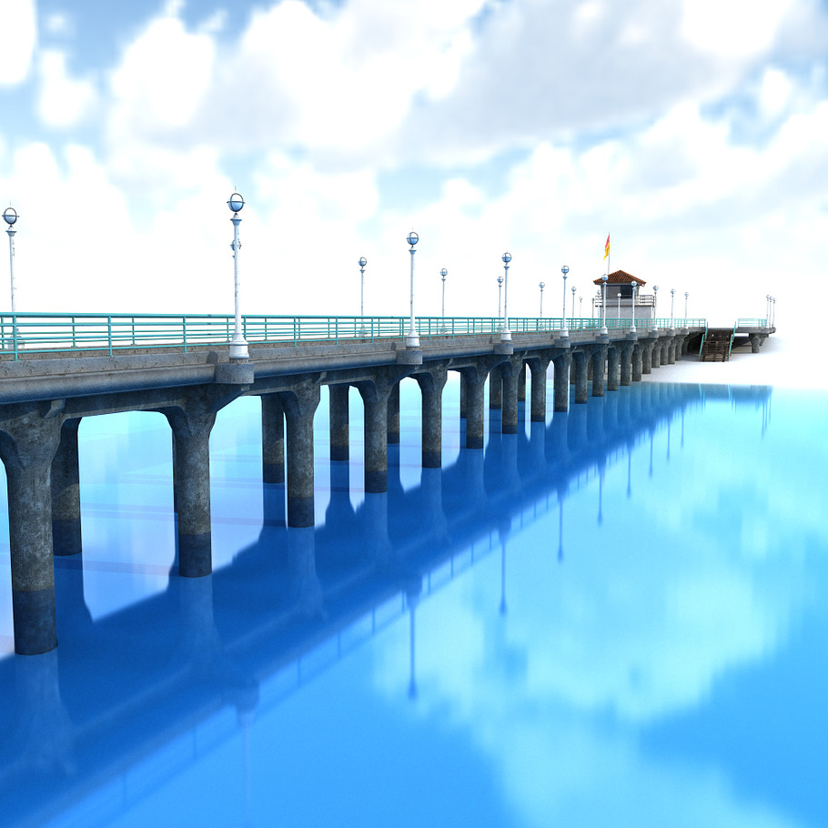Manhattan Beach Pier in Architecture - product preview 9