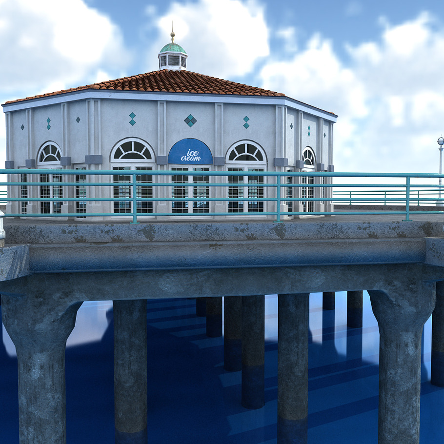Manhattan Beach Pier in Architecture - product preview 10