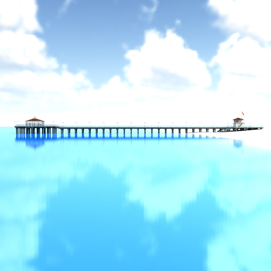 Manhattan Beach Pier in Architecture - product preview 11