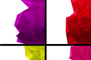 Set of abstract triangle backgrounds