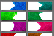Set of abstract triangle banners