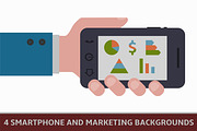 smartphone and marketing backgrounds