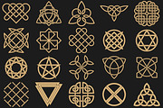 Ancient symbols in Celtic style