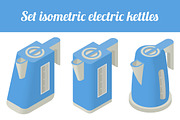 Set isometric electric kettles