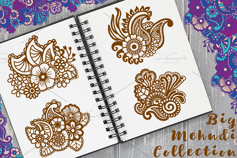 Big Mehndi Collection in Illustrations - product preview 8
