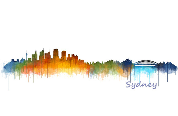 10xFiles Pack Sydney Skylines in Illustrations - product preview 1