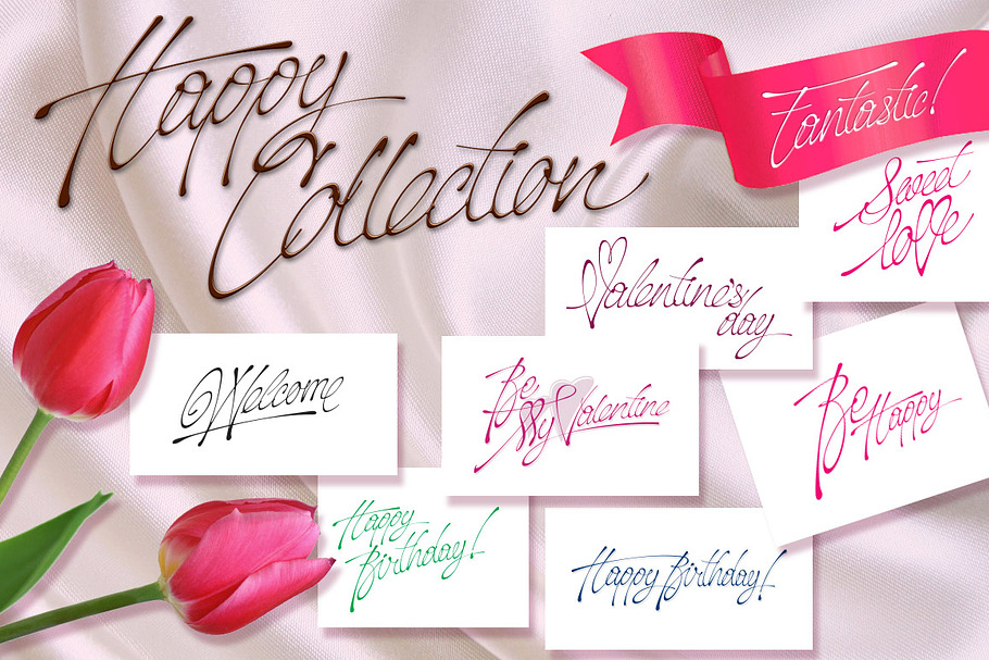 Vector lettering for greeting cards
