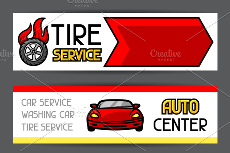 Car repair banners. in Flyer Templates - product preview 8