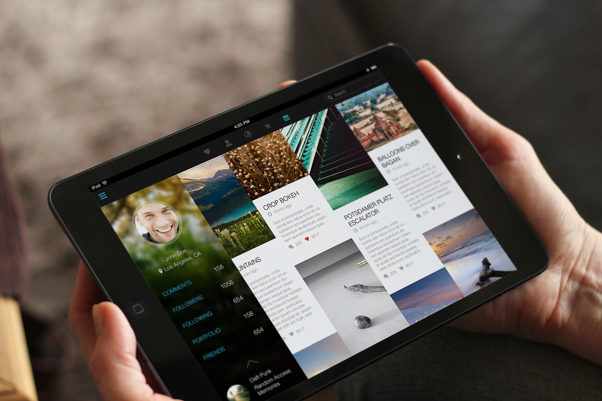 iOS Tablet Flat UI Set Vol. 1 in UI Kits and Libraries - product preview 8