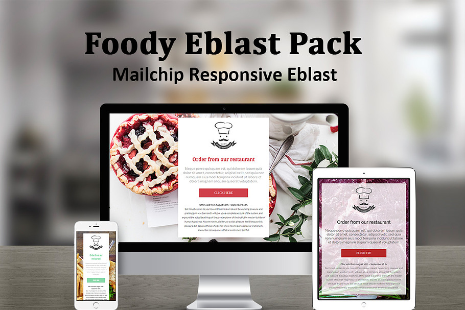Foody Mailchimp Eblast Pack in Mailchimp Templates - product preview 8