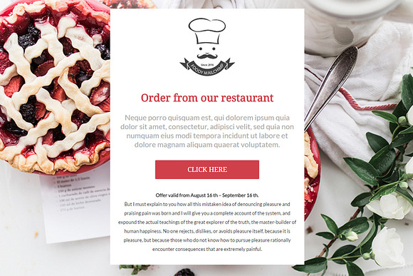 Foody Mailchimp Eblast Pack in Mailchimp Templates - product preview 1