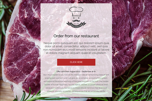 Foody Mailchimp Eblast Pack in Mailchimp Templates - product preview 3