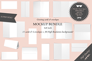 Greeting cards 4x8 - Mockup bundle