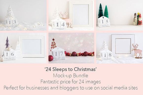 24 Christmas styled mockup images in Print Mockups - product preview 2