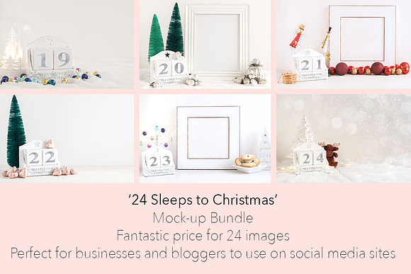 24 Christmas styled mockup images in Print Mockups - product preview 3