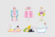 Bridal Spa Party Clipart Images