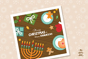SALE 50% Christmas and Hanukkah card