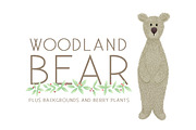 Woodland Bear with Berries and More