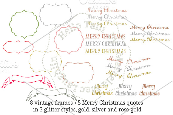 Christmas Wreath Clip Art in Illustrations - product preview 1