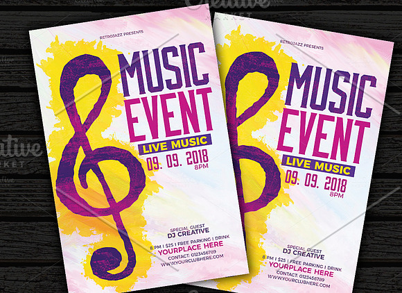 Music Event Flyer in Flyer Templates - product preview 1