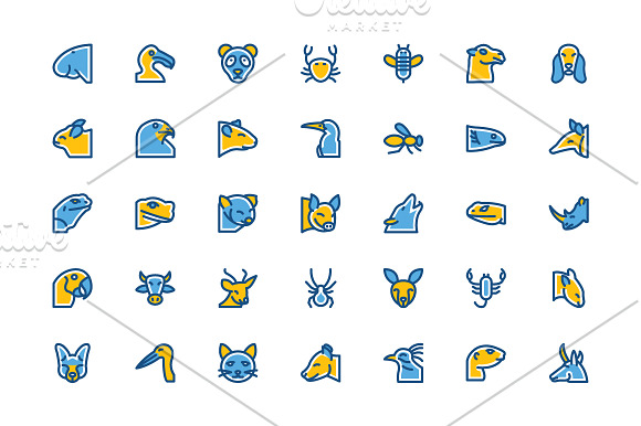 125+ Animals and Birds Vector Icons in Graphics - product preview 1