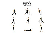 Exercises for pregnant to 14 weeks