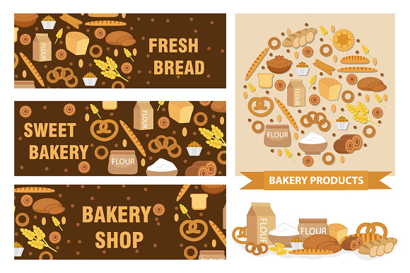 Big set of bakery + bonus in Illustrations - product preview 1