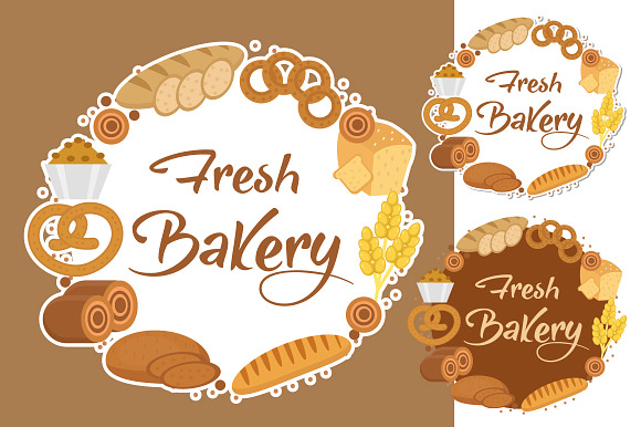 Big set of bakery + bonus in Illustrations - product preview 2