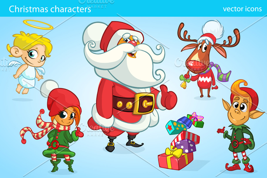 Cartoon Christmas Characters in Illustrations - product preview 8