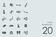 Snorkelling icons