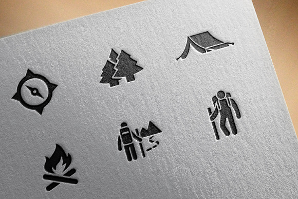 Hiking icons in Graphics - product preview 3