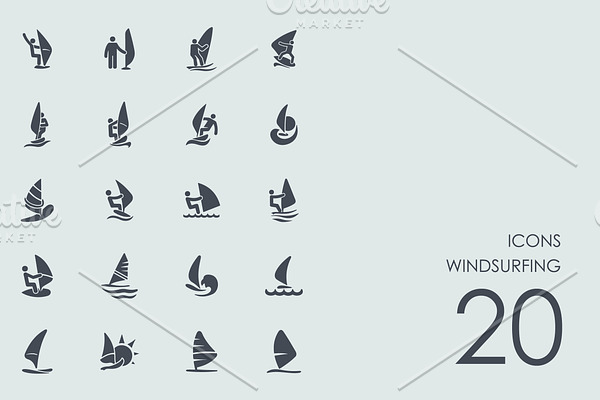 Windsurfing icons