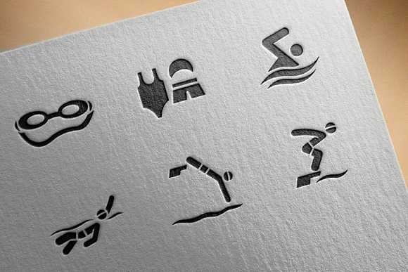 Swimming icons in Graphics - product preview 3
