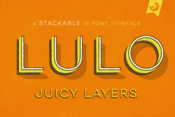 Lulo 3D Font Family in Stamp Fonts - product preview 4