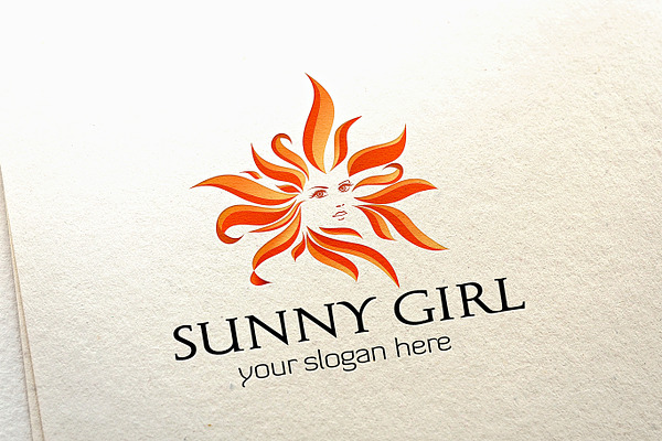 Fire Hair Sunny Girl Logo