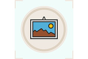 Wall painting icon. Vector