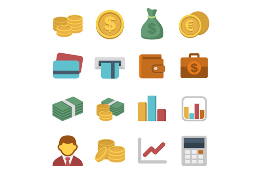 Money Color icon set in Graphics - product preview 8