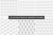 Geometric white 3d seamless textures