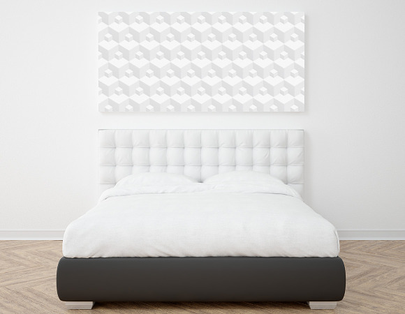 Geometric white 3d seamless textures in Textures - product preview 3