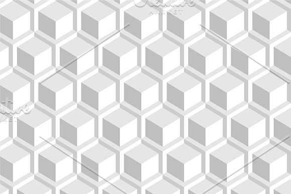 Geometric white 3d seamless textures in Textures - product preview 8