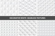 White geometric 3d seamless textures