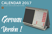 German Desk Calendar 2017 Version 1