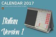 Italian Desk Calendar 2017 Version 1