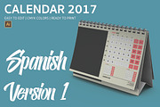 Spanish Desk Calendar 2017 Version 1