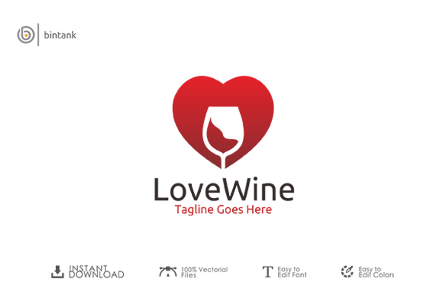 Love Wine Logo in Logo Templates - product preview 8