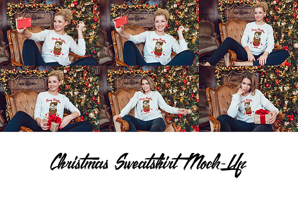 Christmas Sweatshirt Mock-Up in Product Mockups - product preview 1