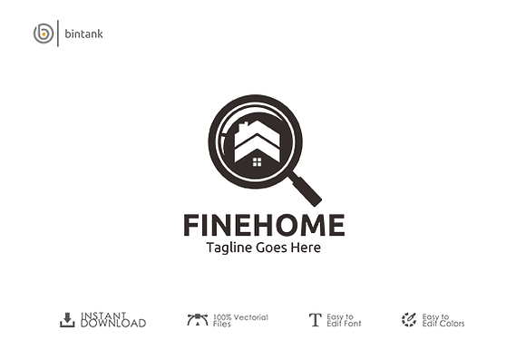 Fine Home Logo in Logo Templates - product preview 2