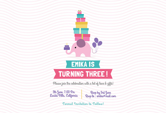 BIRTHDAY Invitation Postcard in Graphics - product preview 1
